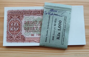 10kčs 1953 stav UNC čísla po sobě jdoucí postupka - 3