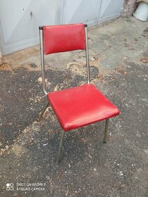 Židle chrom červená - 3
