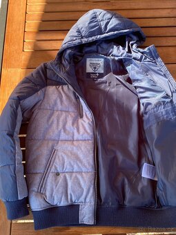 Zimní bunda šedomodrá, vel. 164 - 3