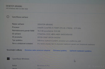 HP Elitedesk 800 G3 PC i5/16GB/HDD 500GB/záruka - 3