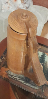 Korbel/krýgl dřevěný, s uchem, výška 36 cm - 3