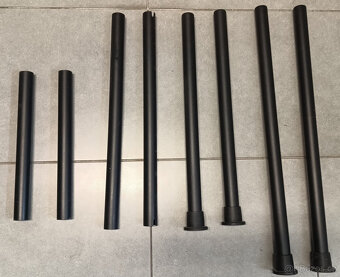 čierne trubky, rúrky, clampy na bicie - 3