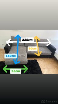 Rozkládací sedačka do L - 3