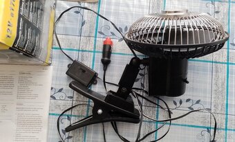 Oscilující ventilátor na 12V - skvělý do auta - 3