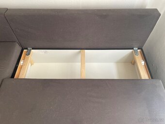 Kompaktní pohovka L rozkládací, úložný prostor - 3