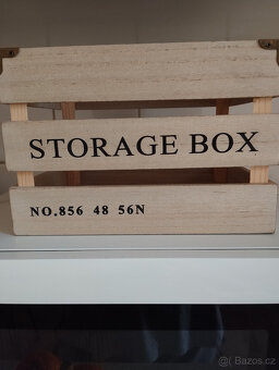 Úložný storage box, dřevěný, bedýnka, dekorace - 3