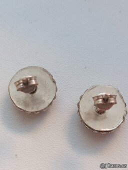 náušnice se safíry ve stříbře (Ag) (nové) - 3