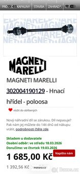 Nová Poloosa BMW e46 316i, 318i, 320i - 3