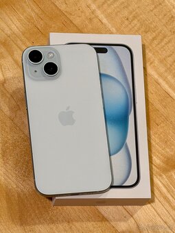iPhone 15 Blue BATERIE 100% TOP - 3