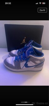 Air jordan 1 mid cement grey/white/ true blues - 3