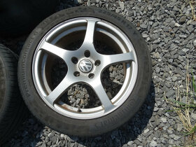 ALU KOLA VW 7Jx17 5x100 ET47 + LÉTO 80% 225/45/17 CONTINENTA - 3