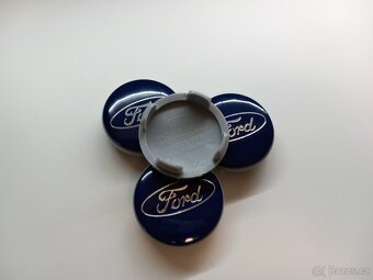Středové krytky Ford, 54x52mm Modré logo - 3