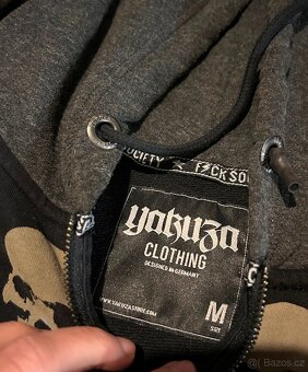 YAKUZA BAVLNĚNÁ STYLOVÁ PÁNSKÁ KRÁSNÁ MIKINA M (IDEÁL L) - 3