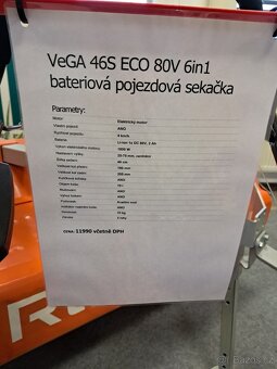 Travní bateriová sekačka VeGA 46S ECO 80V 6in1 s pojezdem - 3