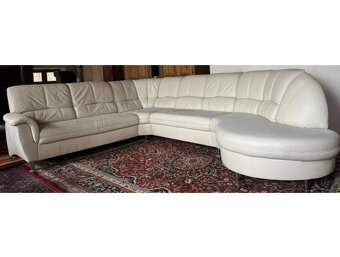 Rohová kožená sedací souprava, 3302 - 3