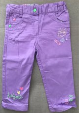 Dívčí fialové kalhoty vel.86 a džíny s hvězdičkami vel.80 - 3