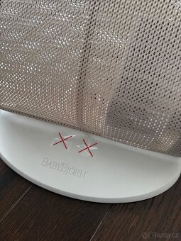 Babybjörn lehátko Bliss Grey beige Mesh, světlá konstrukce - 3