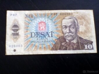 3 x bankovka 10 koruna 1986 serie V,P,J - 3