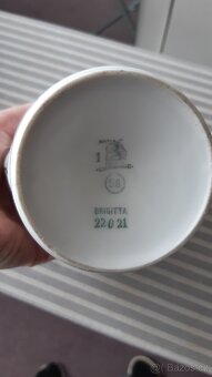 Starožitná porcelánová konvice s víčkem. - 3