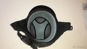 retro helma - bílé pruhy - 3