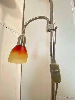 Stojací lampa sklo + kov - 3