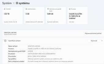 Evolveo Strix Gaming,i5-7400,GPU 6GB,WIN 11,SSD 120GB+HDD 1T - 3