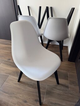 Židle bílá 5ks - 3