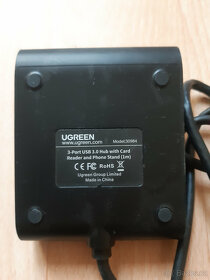 Ugreen USB 3.0 Hub čtečka karet se stojánkem na telefon - 3
