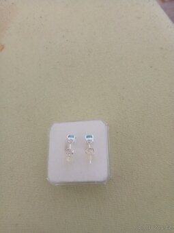 Stříbrné náušnice s Topazem sky blue - 3