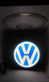 Prodám nový znak VW Volkswagen s podsvětlením (led pásek) - 3