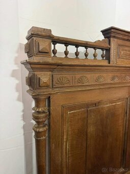 Starožitná dubová lavice (134022) - 3