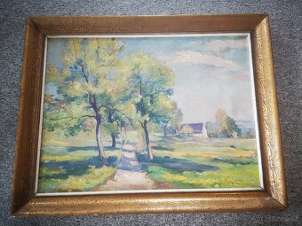 Historické obrazy, zarámované krajinomalby - 3