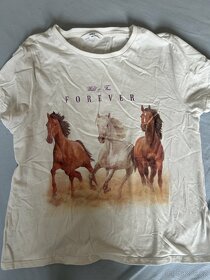 4 x dívčí triko s koňmi vel. 146-152 - 3