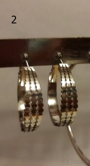 Náušnice ocel/ i s minerály - 3