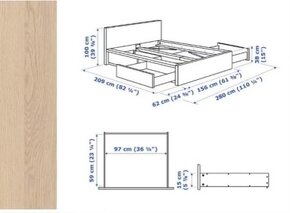 Postel 140x200 a matrace s úložným prostorem - 3