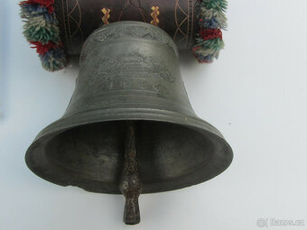 Starožitný kravský zvon 1866 Joseph Dengg Almglocke Tyrol Al - 3
