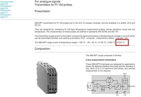Převodník pro odporový teploměr Pt100 typ ABA-6PT222. - 3