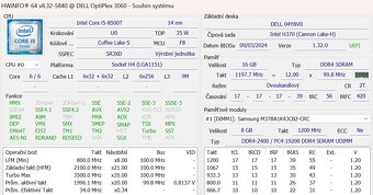 Dell OptiPlex SFF 3060 Intel I5-8500T 8/16GB/ 256GB SSD,W11 - 3