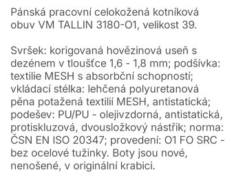 Pracovní boty VM Tallin 39 - 3