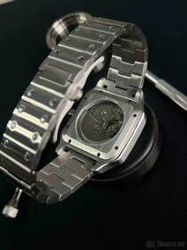 Seiko mod Cartier Santos hodinky nové nepoužité - 3