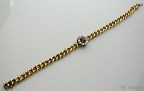 ZLATÝ NÁRAMEK SE SARÍREM A BRILIANTY - 2,50 ct. - 30 g - 3