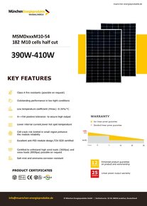 Fotovoltaický panel München MSMD410M10-54 410 W - 3