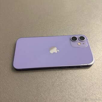 iPhone 12 mini 128GB fialový, 100% baterie, záruka - 3