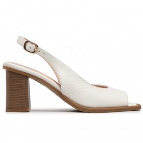 Smetanové celokožené sandály vel: 41, zn: QUAZI - 3