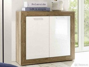 Komoda- XXXLutz- Neapel š.90cm - dub/bílá lesk - 3