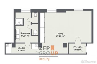 Pronájem bytu 1+1 o rozloze 76 m2, ulice K Radotínu, Praha - - 3