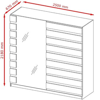 Prodám skříň se zrcadlem Miro baumax - 3