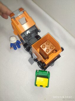 Lego duplo 5637 popelářské auto oranžové - 3