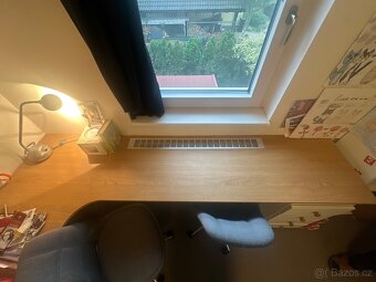 Velký rohový psací stůl od truhláře - 2.2 m - až pro 2 děti - 3
