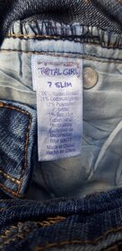 Dívčí džíny, USA vel. 7 slim = cca vel. 122 - 3